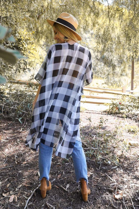 DS-Lightweight Buffalo Check Kimono