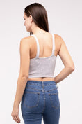 Load image into Gallery viewer, DS-Washed Ribbed Cropped V-Neck Tank Top
