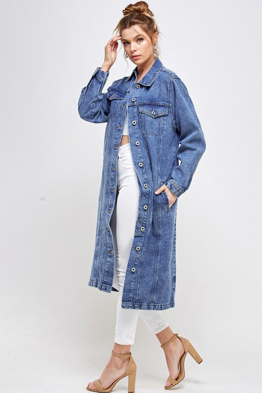 DS-  Blue Age Trench Denim Jacket