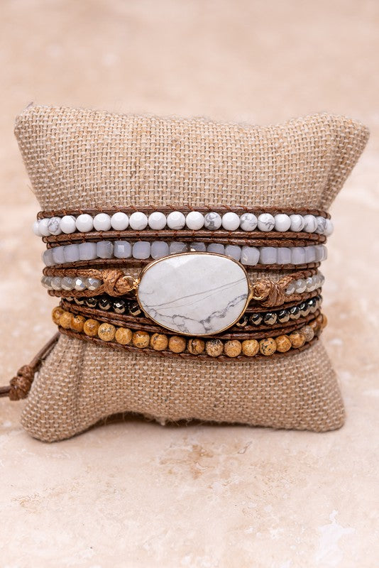 Kelly Wrap Bracelet White