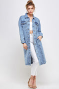 Load image into Gallery viewer, DS-  Blue Age Trench Denim Jacket
