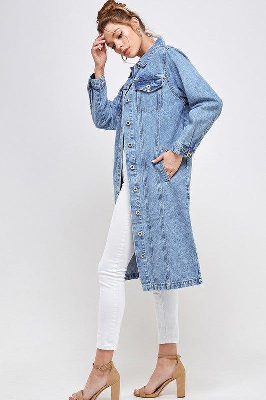 DS-  Blue Age Trench Denim Jacket