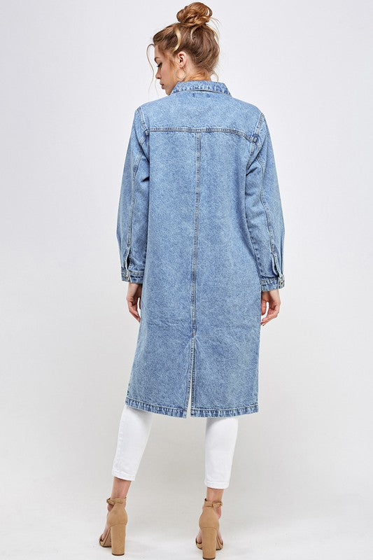 DS-  Blue Age Trench Denim Jacket