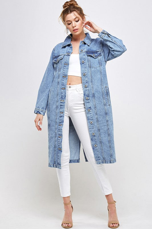 DS-  Blue Age Trench Denim Jacket