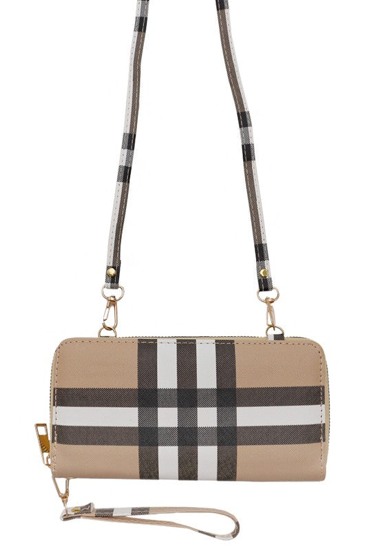 Checkered Plaid Wallet Purse