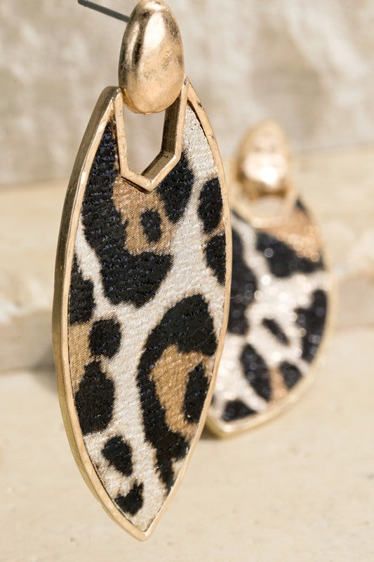 Cheetah Drop Earrings