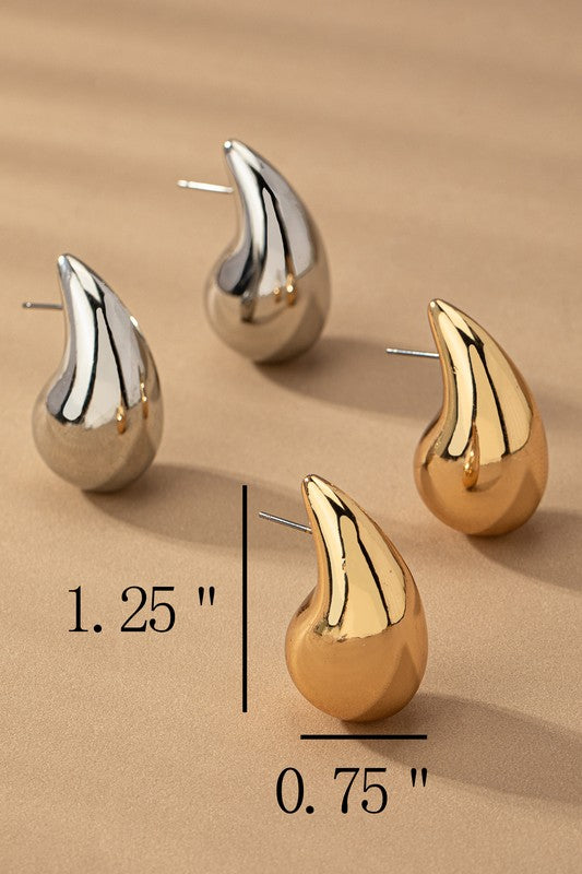 Hollow Tear Drop Earring