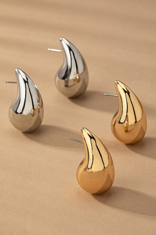 Hollow Tear Drop Earring