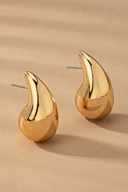 Hollow Tear Drop Earring