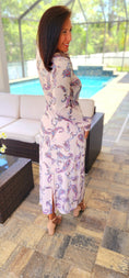 Load image into Gallery viewer, Front Slit Paisley Maxi Dress
