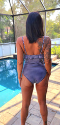 Load image into Gallery viewer, Black Gingham One Piece Swimsuit
