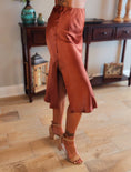 Load image into Gallery viewer, Jenni Bronze Satin Skirt
