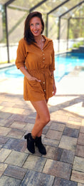 Load image into Gallery viewer, Laney Rust Collared Romper
