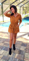 Load image into Gallery viewer, Laney Rust Collared Romper
