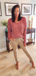 Load image into Gallery viewer, Keep It Easy Knit Sweater
