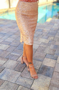 Load image into Gallery viewer, All The Glitters Gold Sequins Skirt
