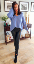 Load image into Gallery viewer, Periwinkle Bubble Sweater
