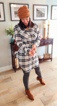 Load image into Gallery viewer, Veracci Plaid Shirt Dress
