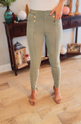 Load image into Gallery viewer, Alexandra Pintucked Olive Pant
