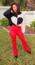 Load image into Gallery viewer, Black & White Heart Sweater

