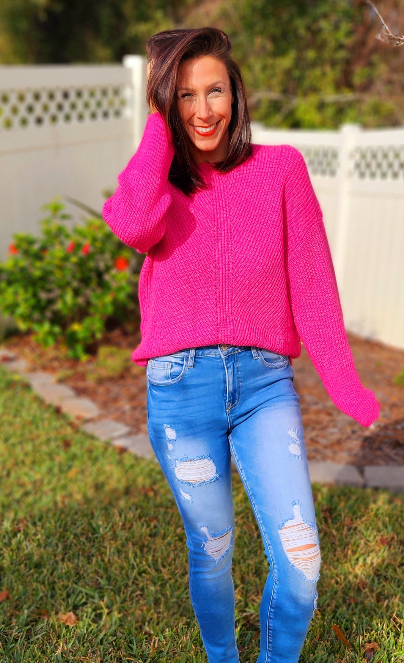 GeeGee Hot Pink Sweater