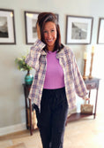 Load image into Gallery viewer, Lily's Lilac Plaid Button Up
