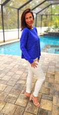 Load image into Gallery viewer, Cobalt Dolman Sweater
