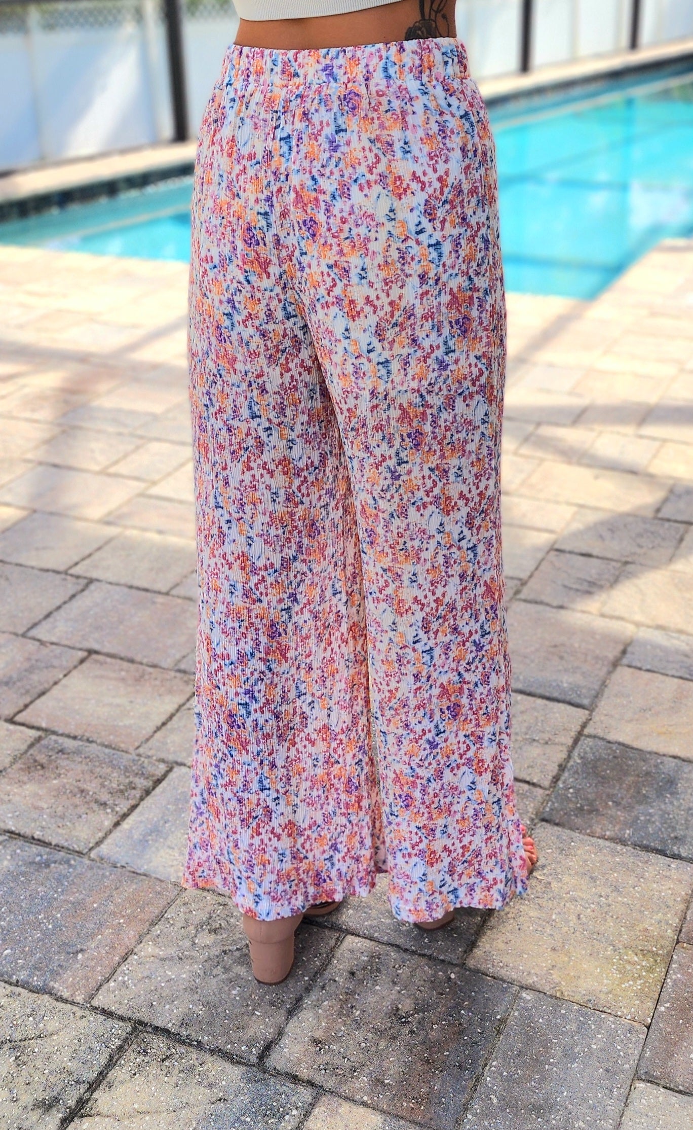 Chiffon Floral Pants