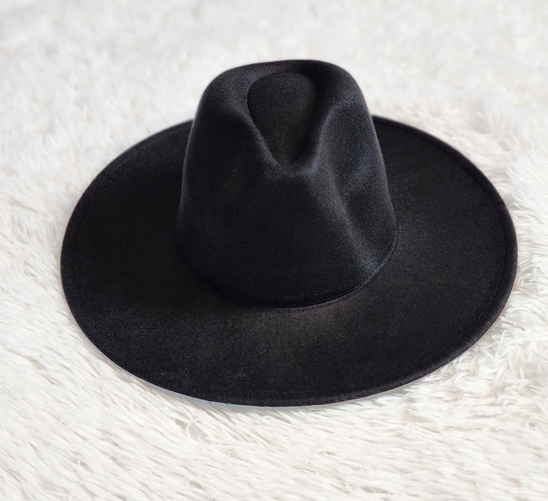 Black Felt Panama Hat