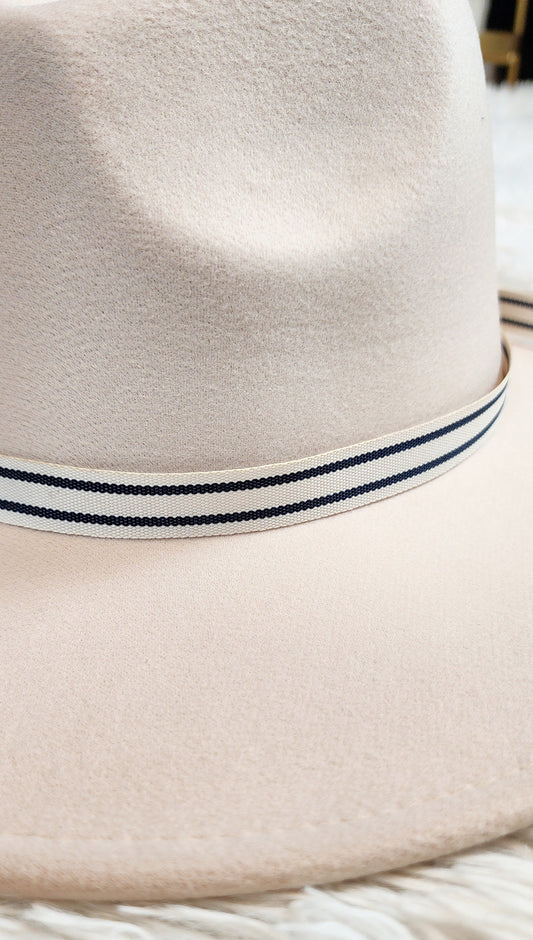 Navy White Stripe Trim