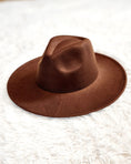 Load image into Gallery viewer, Brown Felt Panama Hat
