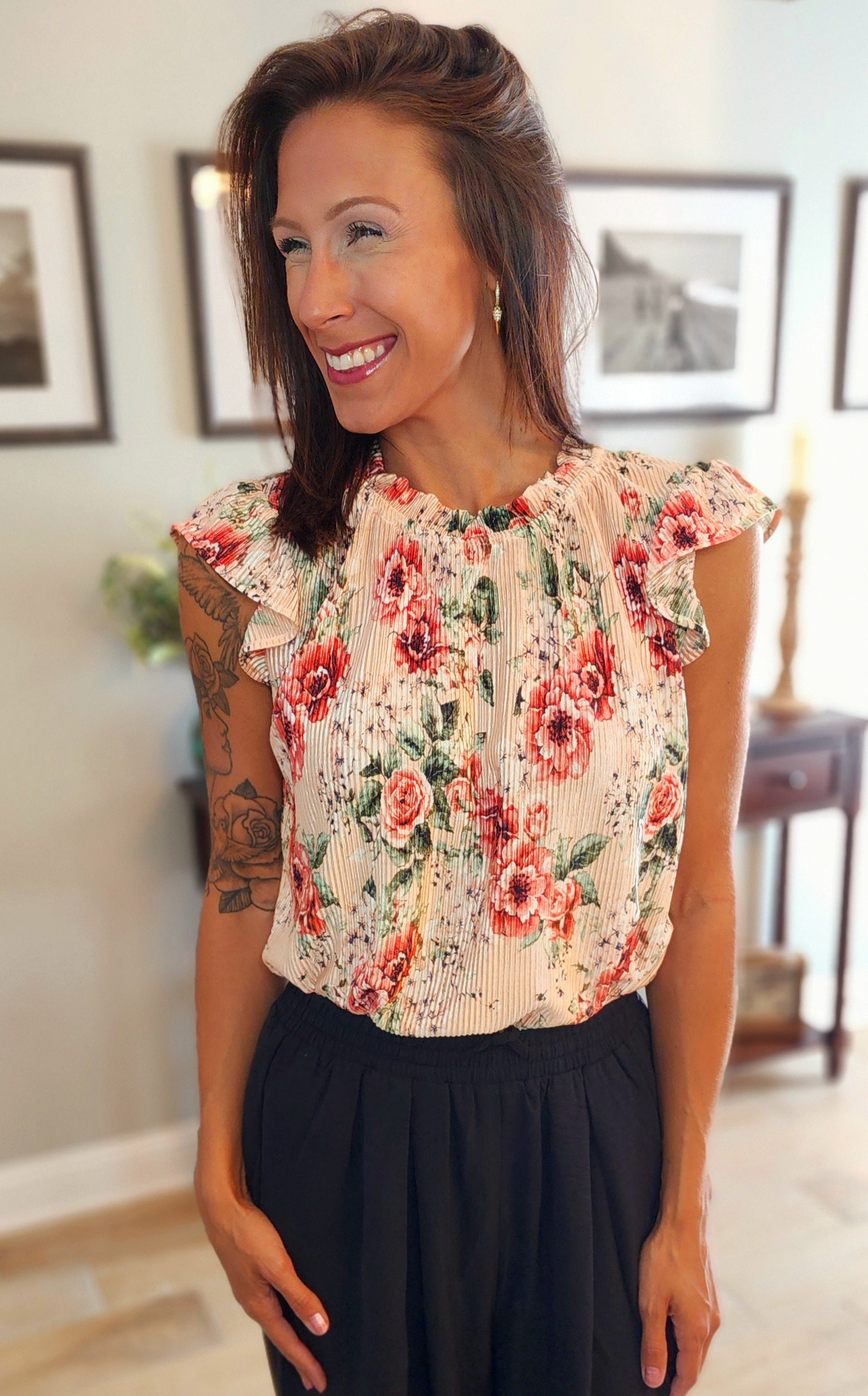 FF-Making Me Blush Floral Top