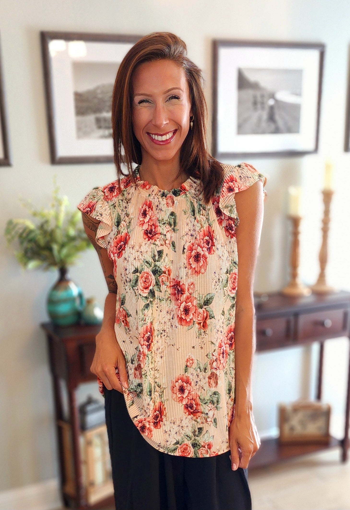 FF-Making Me Blush Floral Top