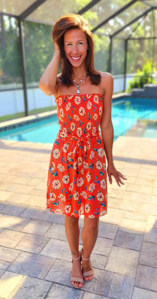 Tropical Stay Floral Dress