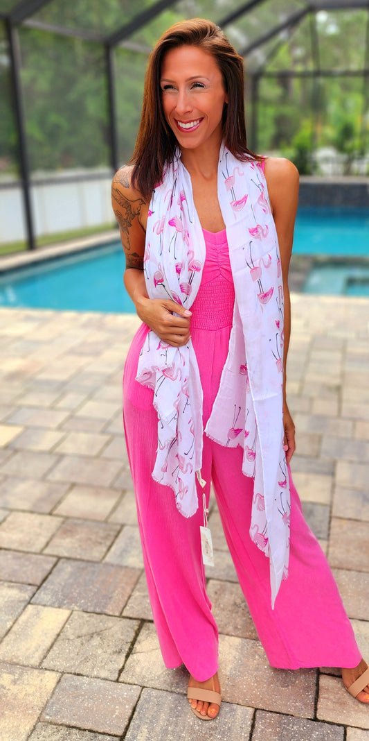 Whimsical Flamingo Scarf