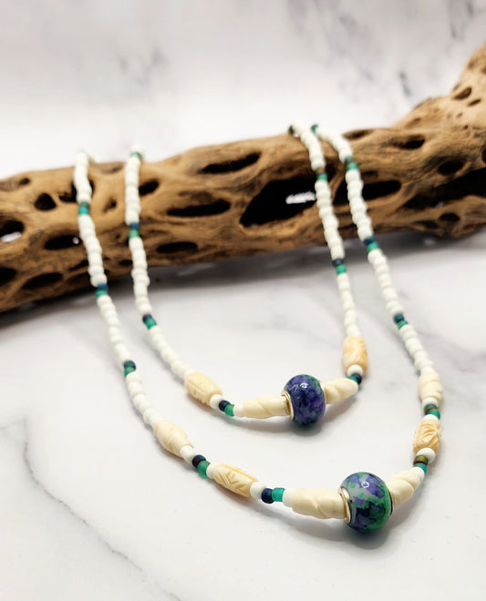 Blue Skies Stackable Stretch Necklace