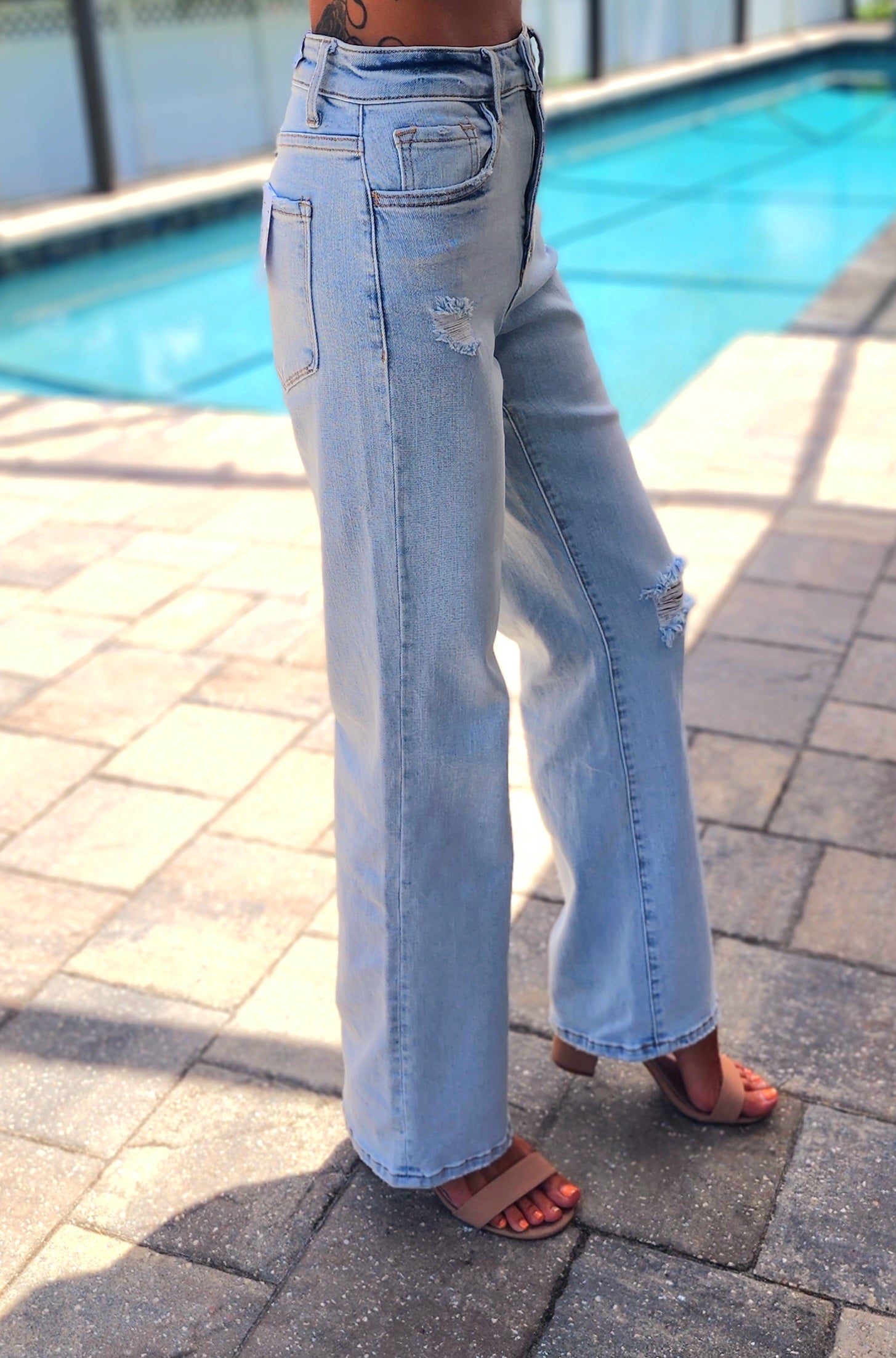 DS-90's Vintage Super High-Rise Flare Jeans