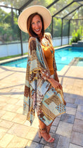 Load image into Gallery viewer, Easel Aztec Patchwork Kimono
