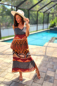 Load image into Gallery viewer, Walking At Dusk Aztec Dress
