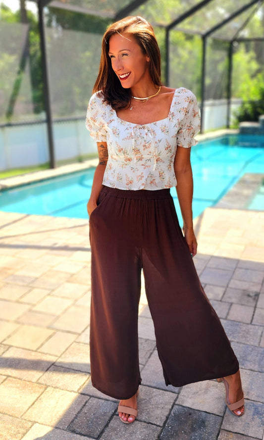 Chocolate Delight Wide Leg Pant