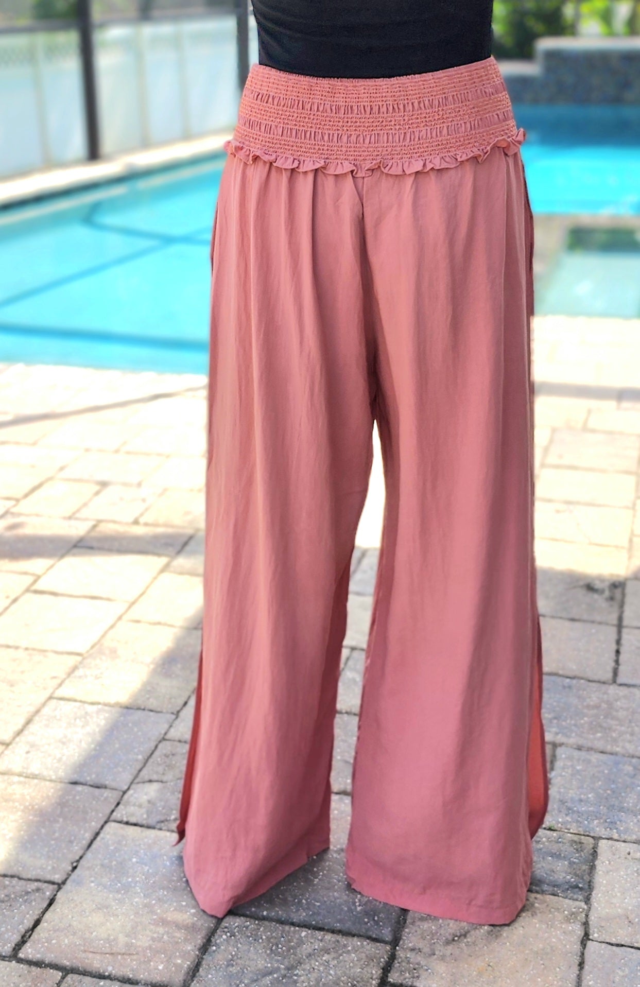 Don't Blush Wide Leg Pants