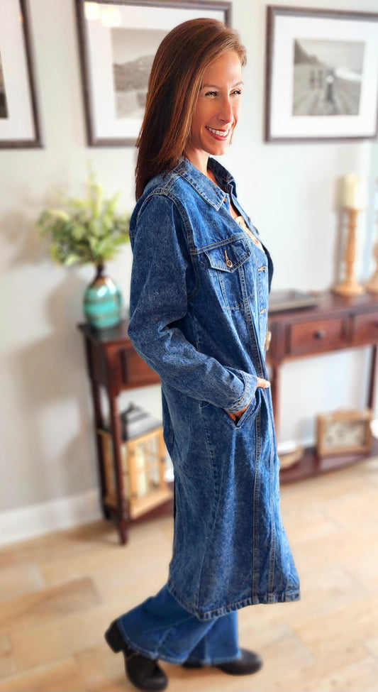 DS-  Blue Age Trench Denim Jacket