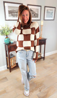 Load image into Gallery viewer, Chocolate Check Sweater
