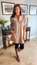 Load image into Gallery viewer, Pinstripe Lace Tunic
