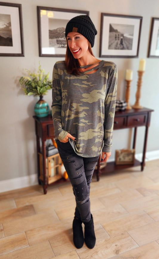 Break Out Camouflage Top