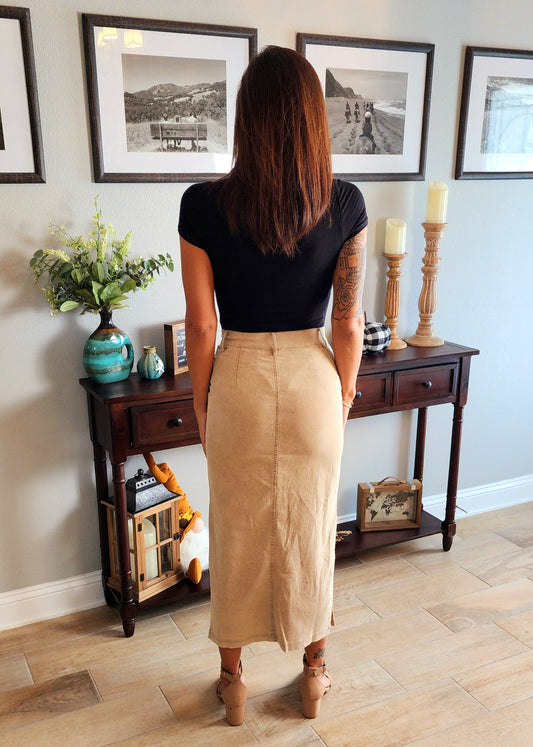 Vanilla Monkey Midi Skirt