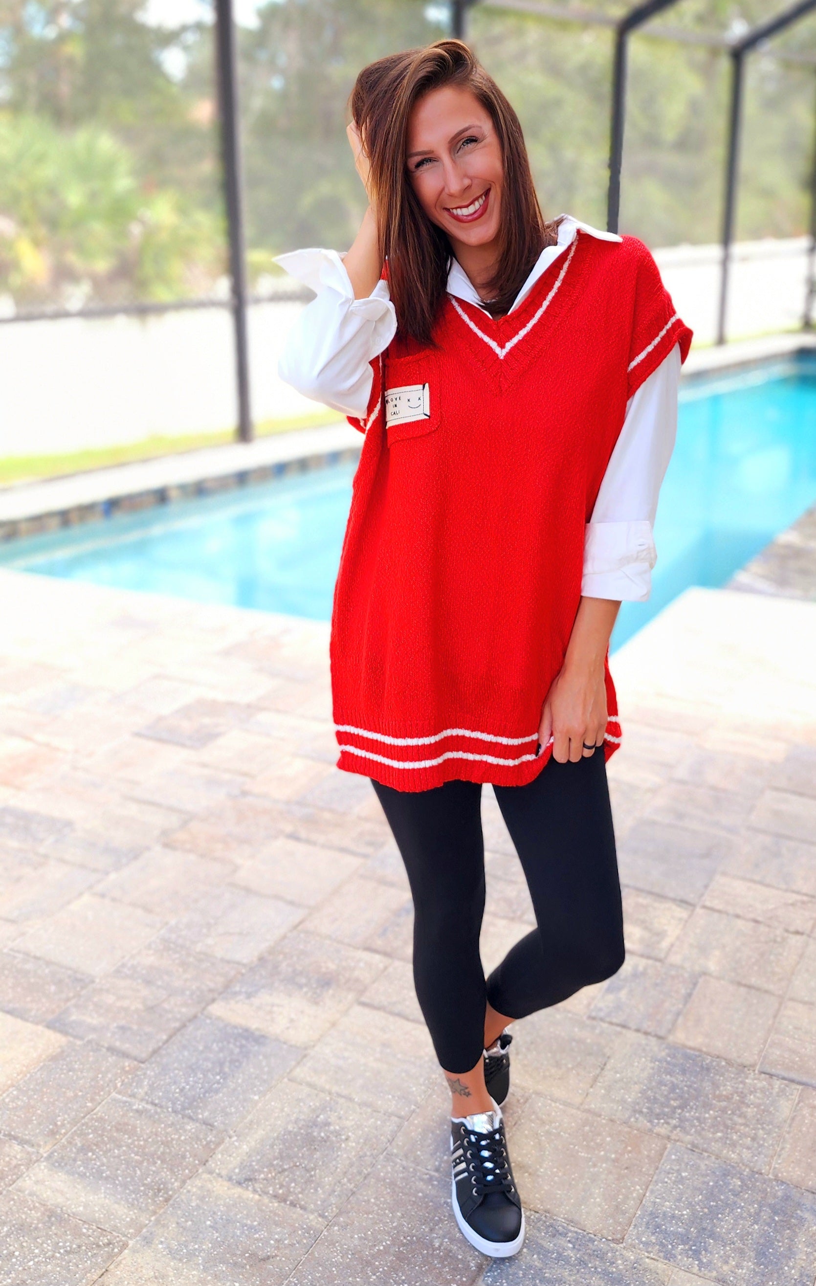 Back to School Oversized Sweater Vest