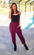 Load image into Gallery viewer, Dark Plum Corduroy Pants
