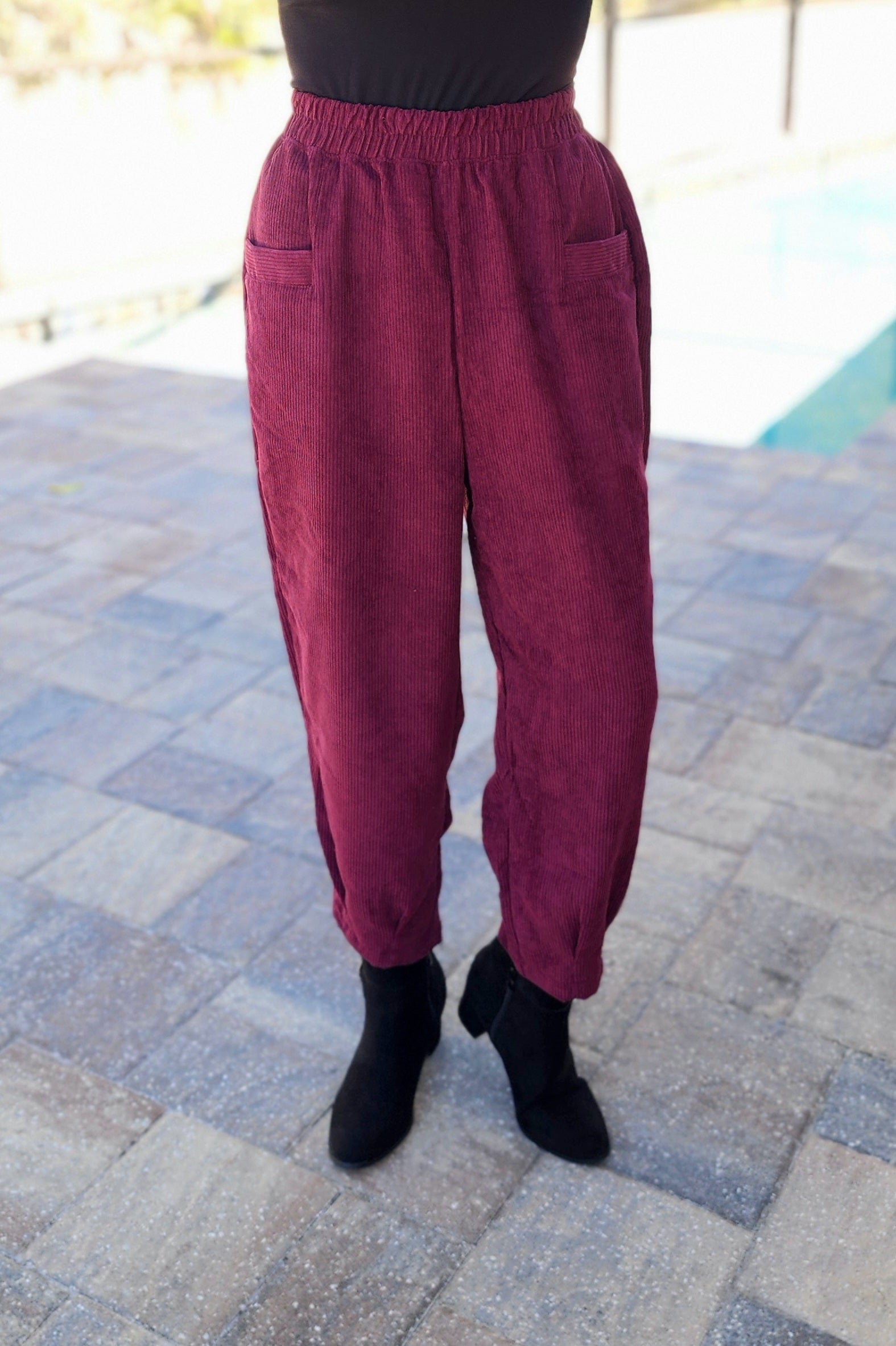 Dark Plum Corduroy Pants