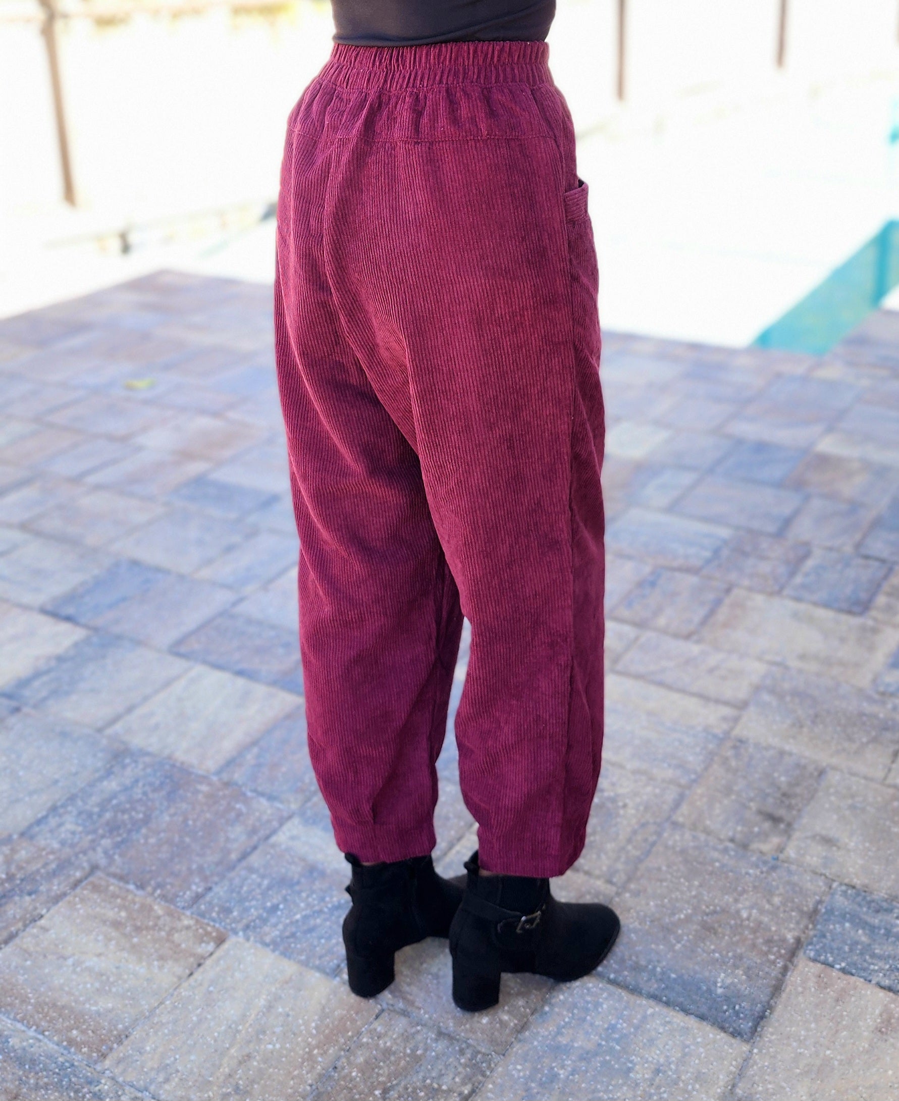 Dark Plum Corduroy Pants